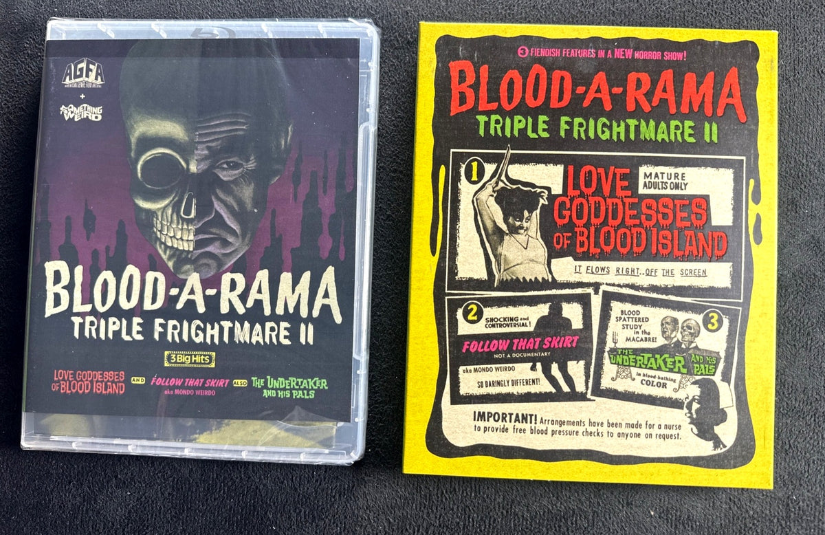 Blood-A-Rama Triple Frightmare II (Blu-ray, Vinegar Syndrome Partner Label, Slip
