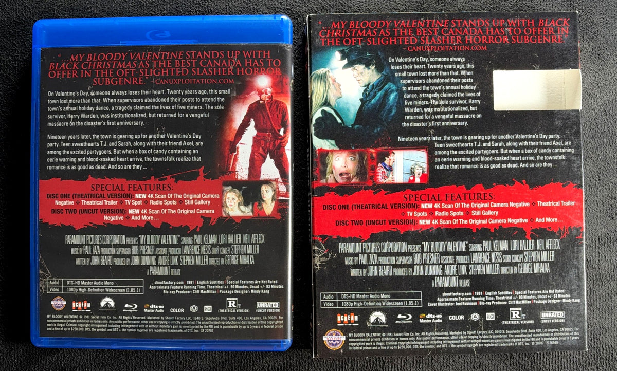 My Bloody Valentine (Blu-ray, Scream Factory, 80's Horror Classic, Slipcover)