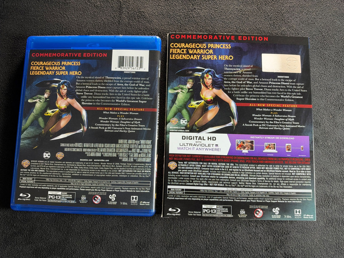 Wonder Woman: Commemorative Edition (Blu-ray, Warner Bros., Slipcover, No Dig)