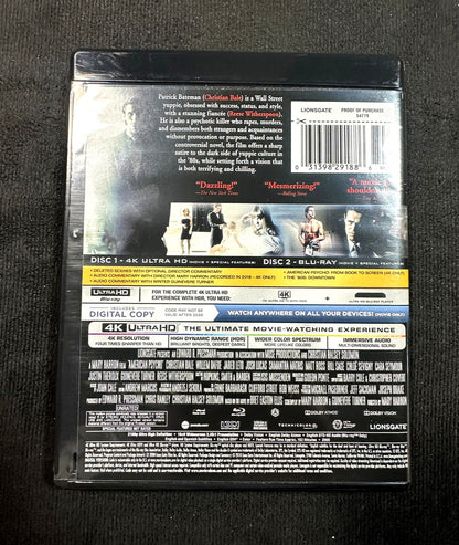 American Psycho (4K Ultra HD/Blu ray,  Lionsgate Films,  No Digital)