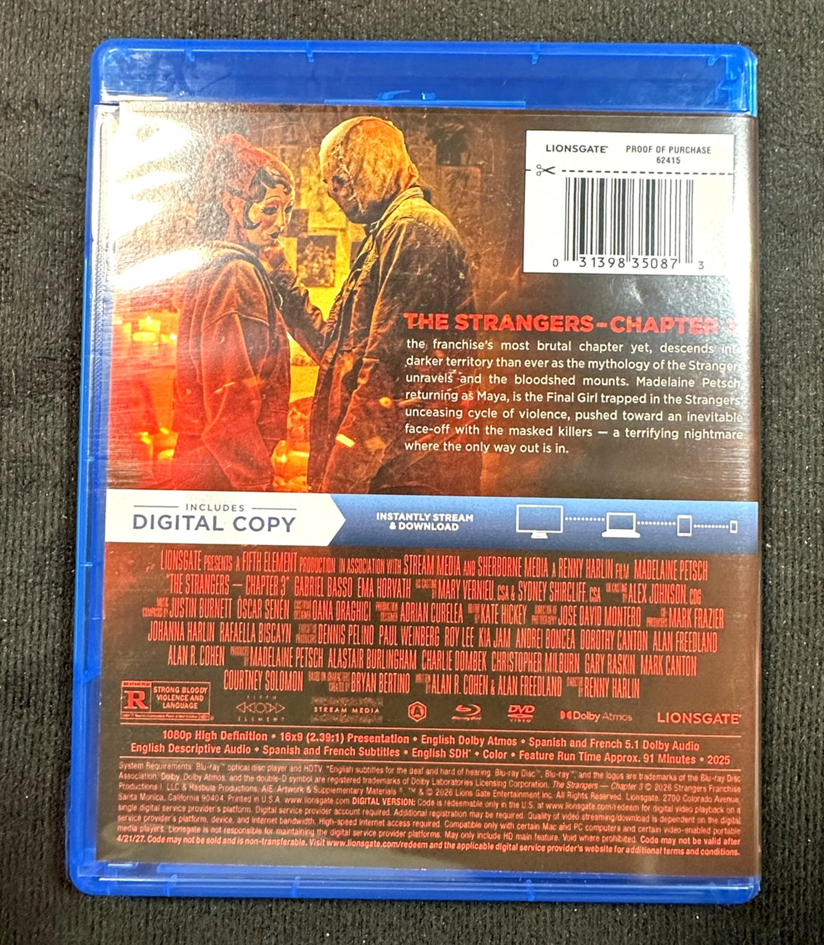The Strangers: Chapter 3 (Blu-ray, Lionsgate Films)