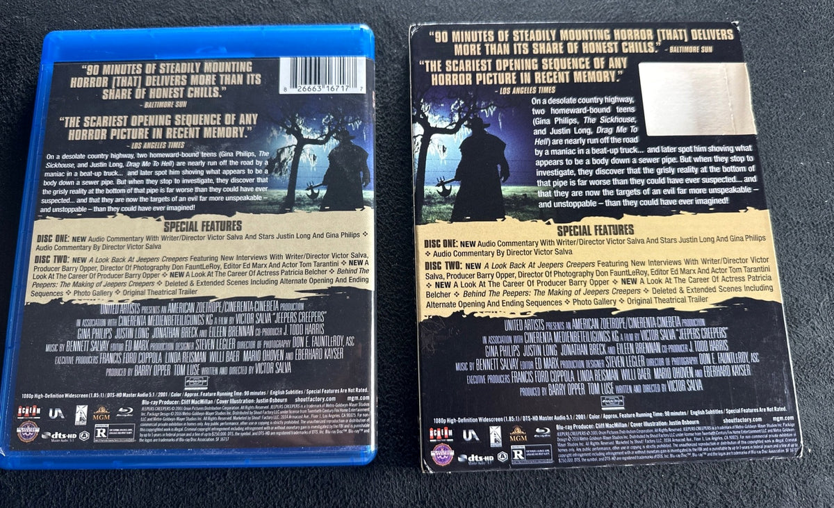 Jeepers Creepers (Blu-ray, Scream Factory, Rare Slipcover, Classic Horror)