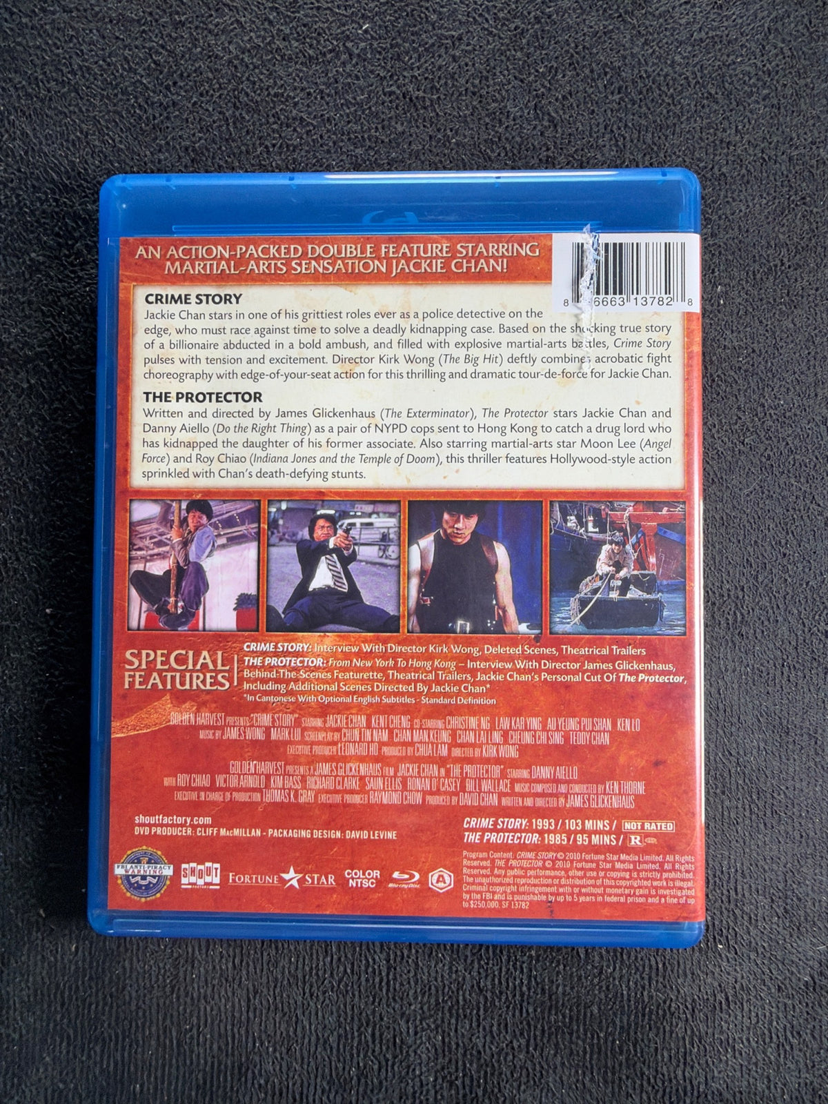 Jackie Chan Double Feature: Crime Story / The Protector (Blu-ray, Shout Factory)