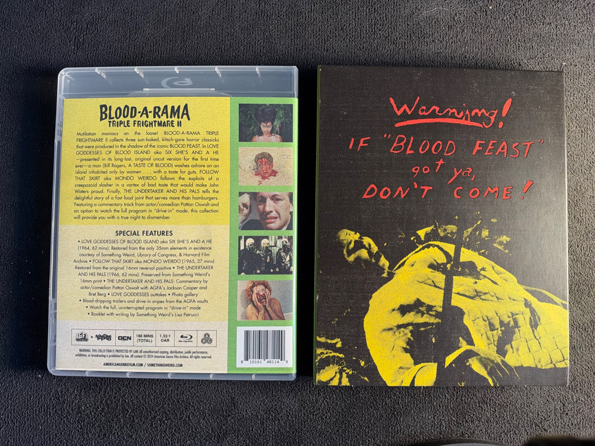 Blood-A-Rama Triple Frightmare II (Blu-ray, Vinegar Syndrome Partner Label, Slip