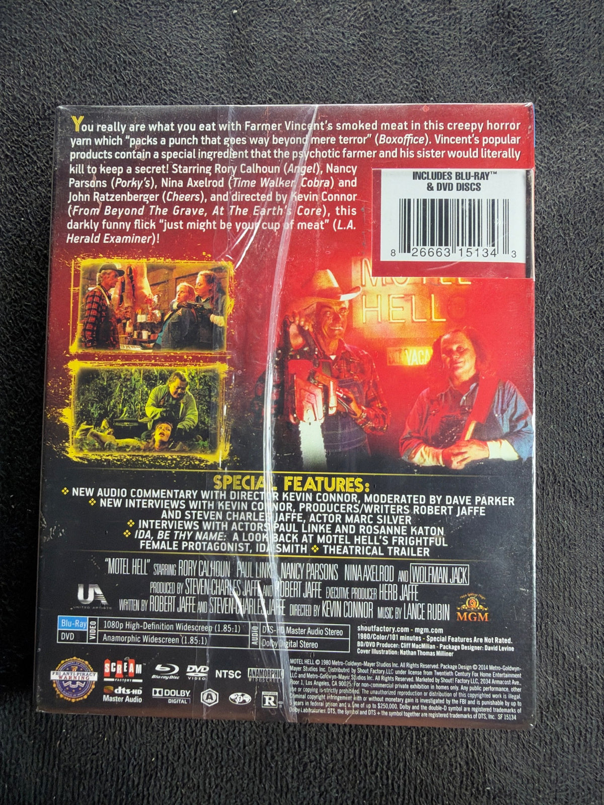 Motel Hell  (Blu-ray, Scream Factory, Slipcover, 80's Horror ,NEW/Sealed)