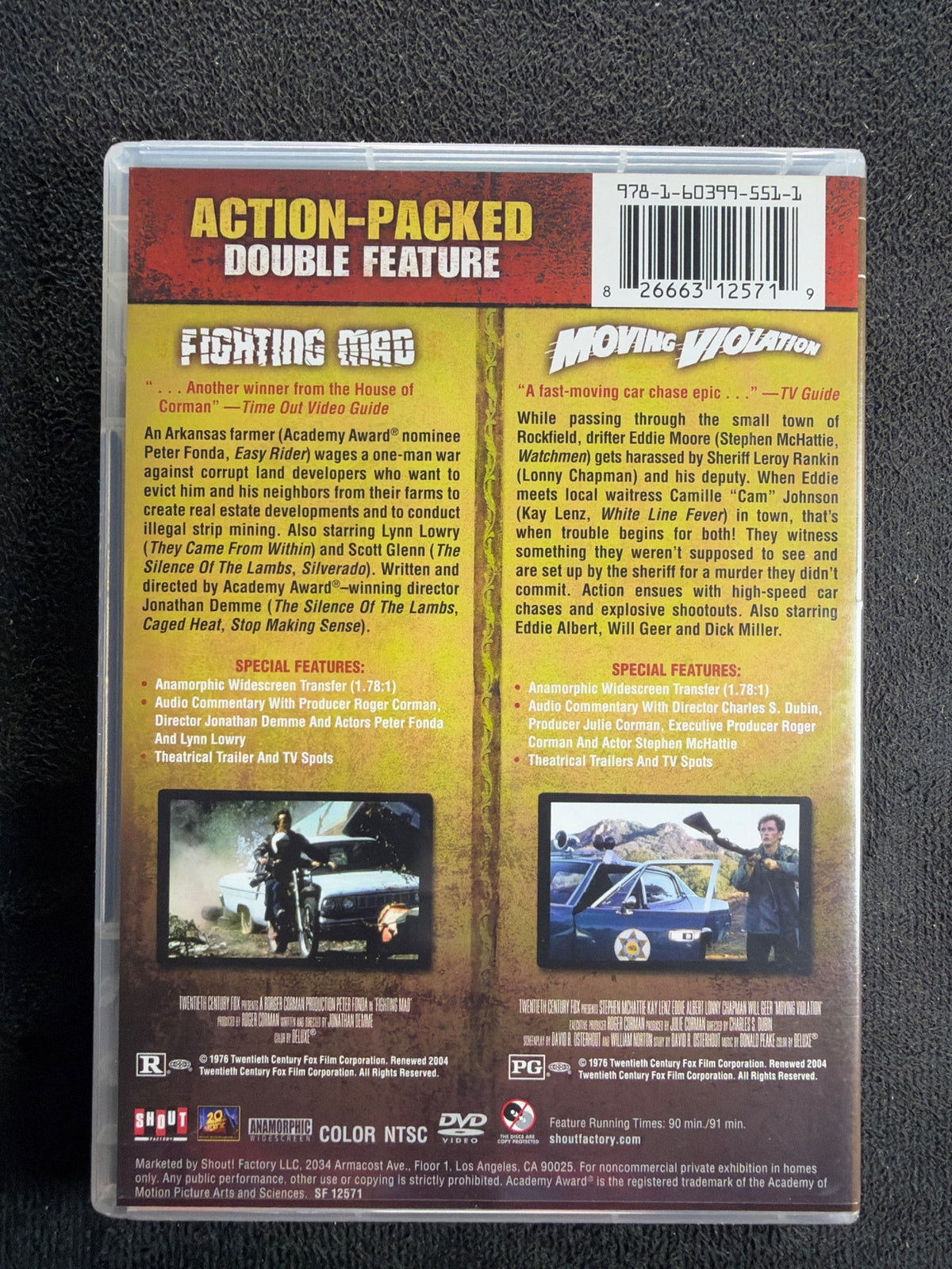 Fighting Mad / Moving Violation (DVD, Shout!, Action-Packed Double Feature)