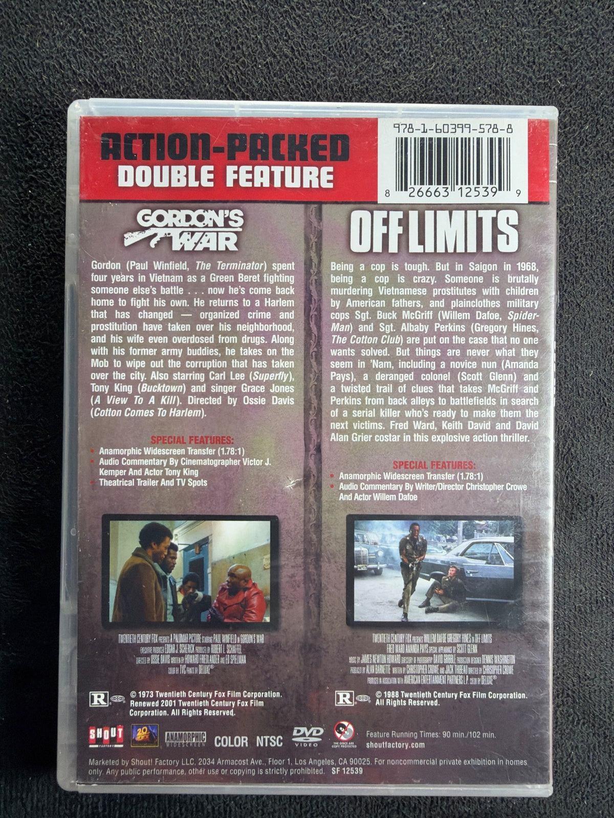 Gordon's War / Off Limits (DVD, Shout! Factory, Action-Packed Double Feature)