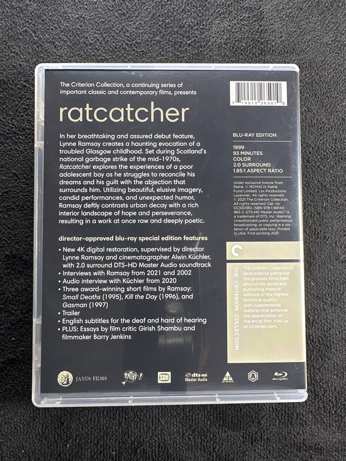 Ratcatcher (Blu-ray, Criterion Collection, Special Edition, 90's Classic)