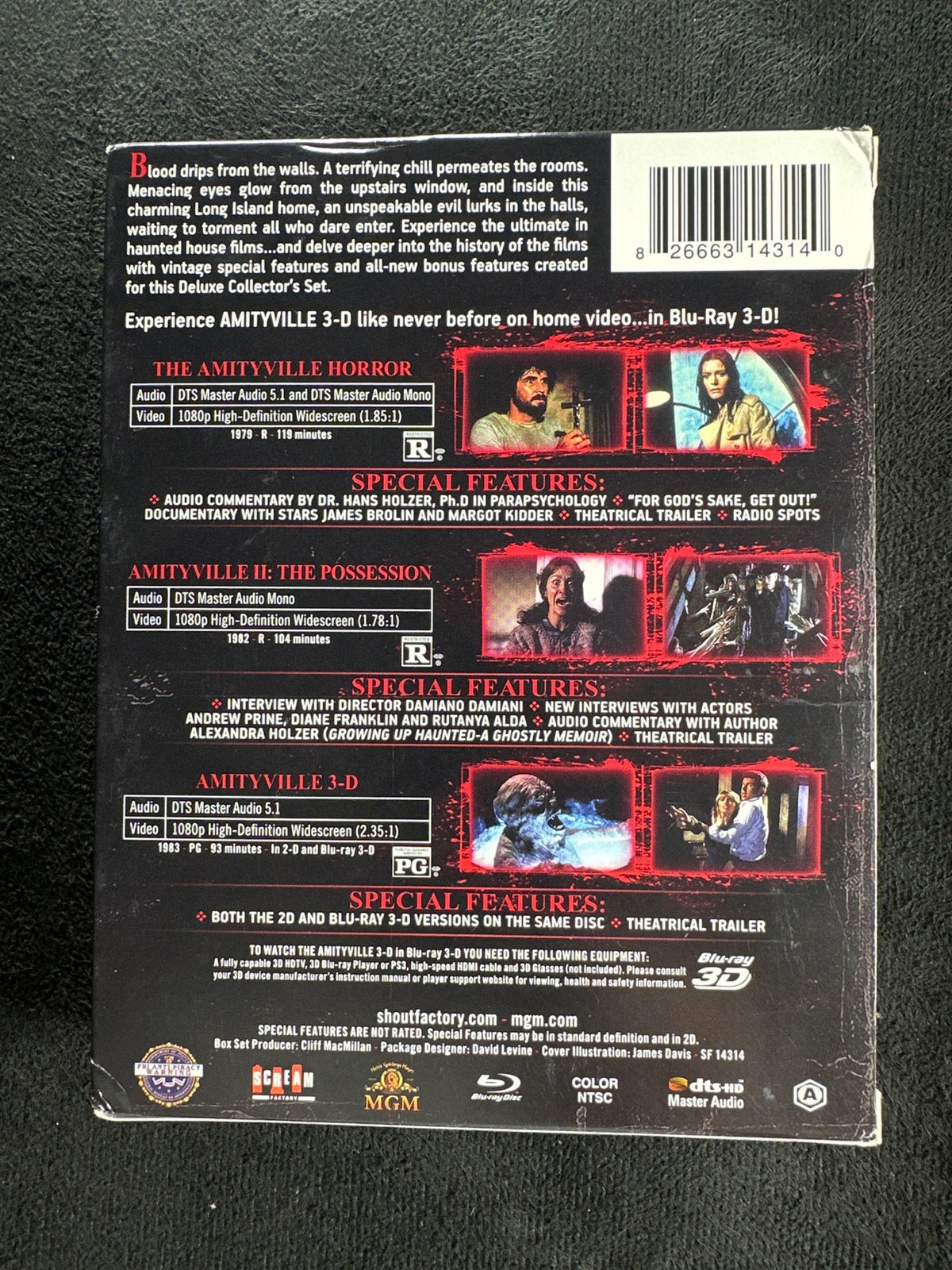 The Amityville Horror Trilogy (Blu-ray, Scream Factory, Boxset( Classic Horror)