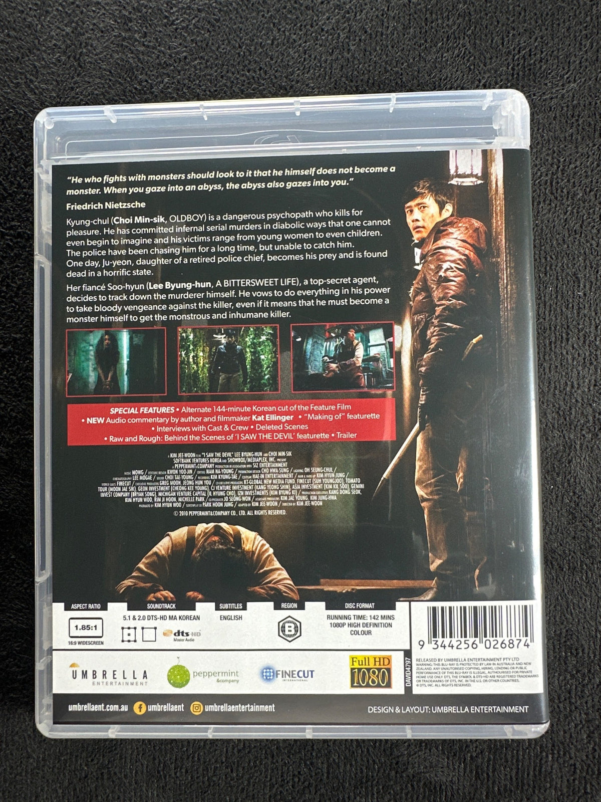 I Saw the Devil (Blu-ray, Umbrella Entertainment, Slipcover, Region B)