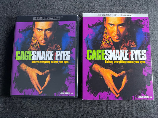 Snake Eyes (4K UHD, Kino Lorber, Slipcover, Nicholas Cage Classic)