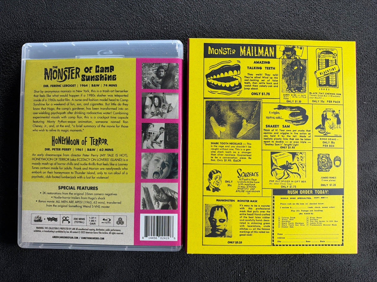 The Monster of Camp Sunshine (Blu-ray, Vinegar Syndrome Partner Label, Slip, NEW