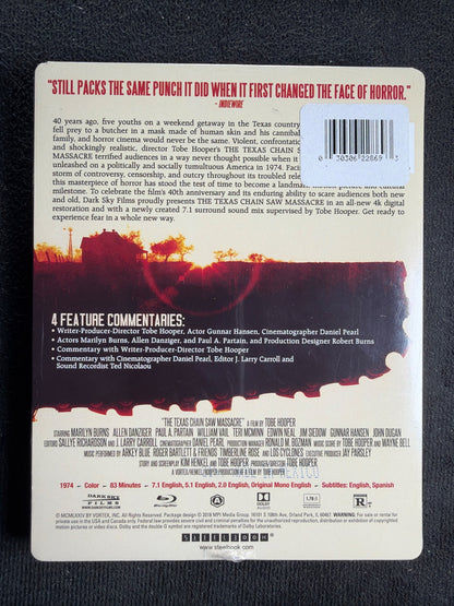 The Texas Chain Saw Massacre (Blu-ray, Dark Steelbook, Sky Films, NEW/Sealed)