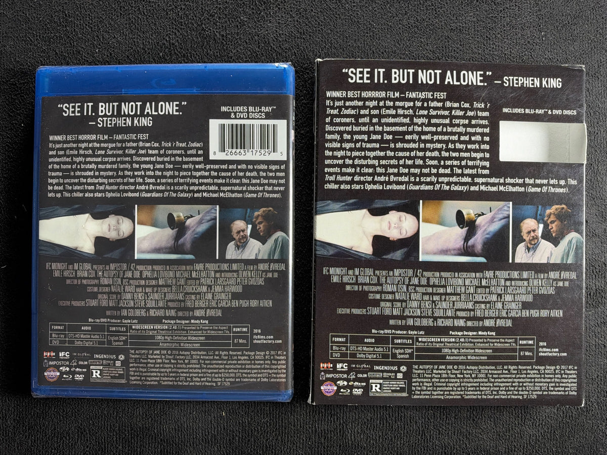The Autopsy of Jane Doe (Blu-ray, Scream Factory, Rare Slipcover, NEW/Sealed)