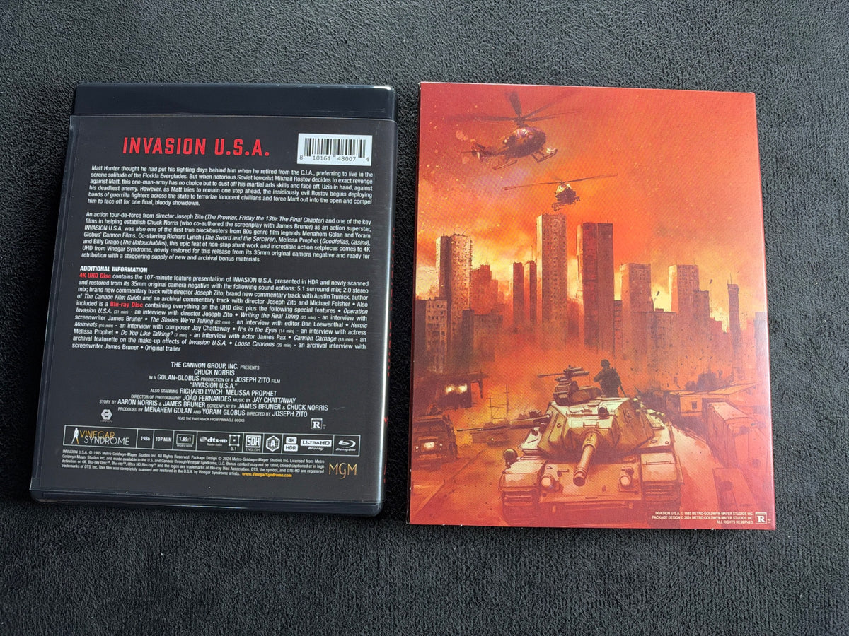 Invasion U.S.A. (4K UHD, Vinegar Syndrome, Slipcover, Chuck Norris)