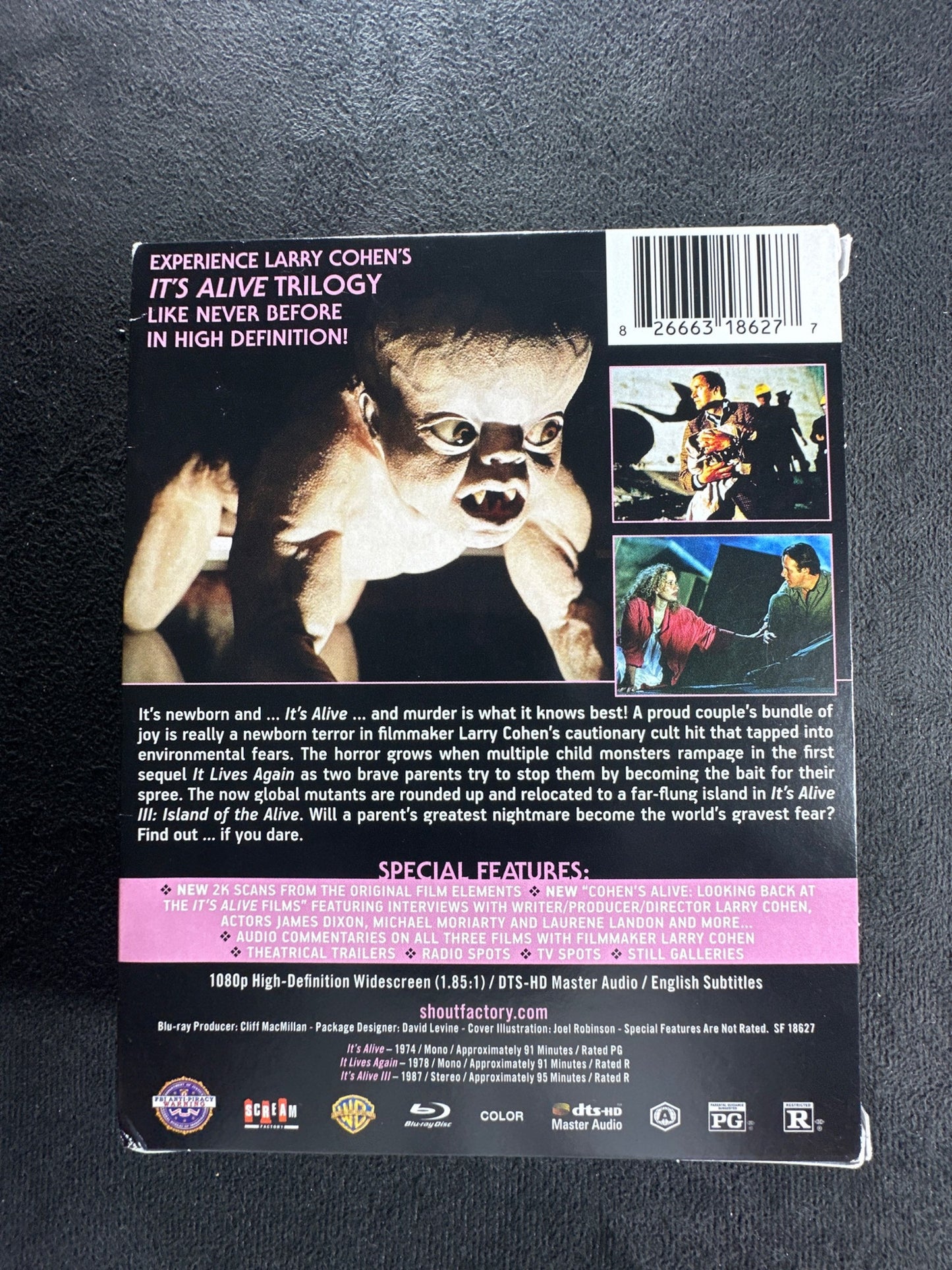It's Alive Trilogy (Blu-ray, Scream Factory, Part 1-3, Classic Horror)