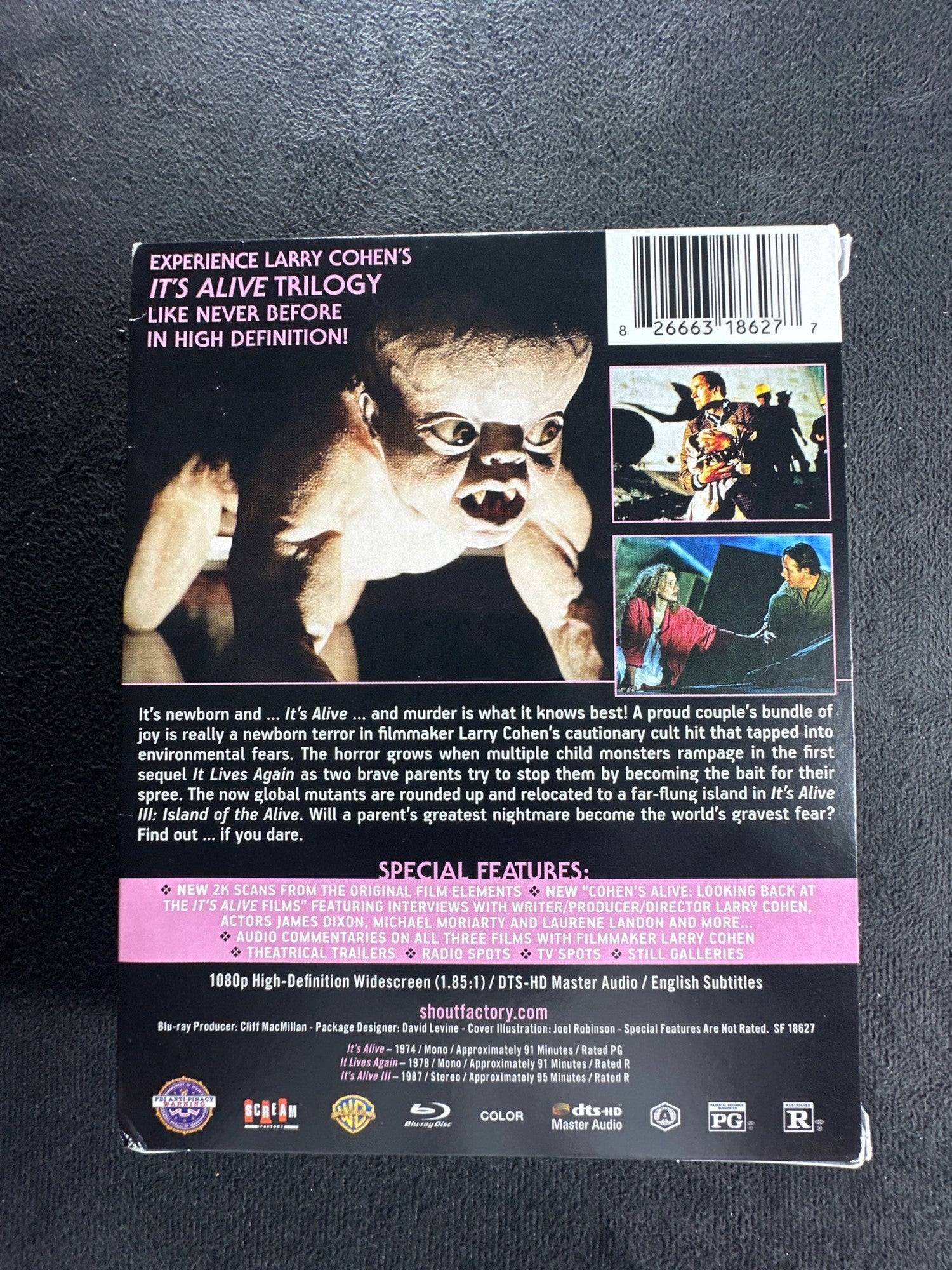 It's Alive Trilogy (Blu-ray, Scream Factory, Part 1-3, Classic Horror)