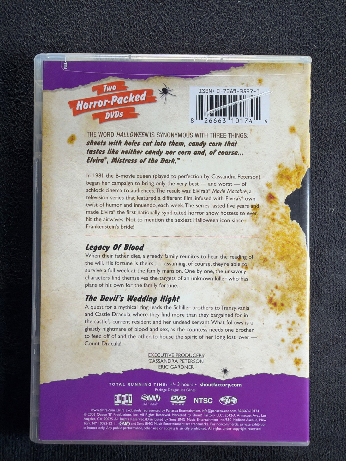 Elvira's Movie Macabre: Legacy of Blood / The Devil's Wedding Night (DVD, Shout)
