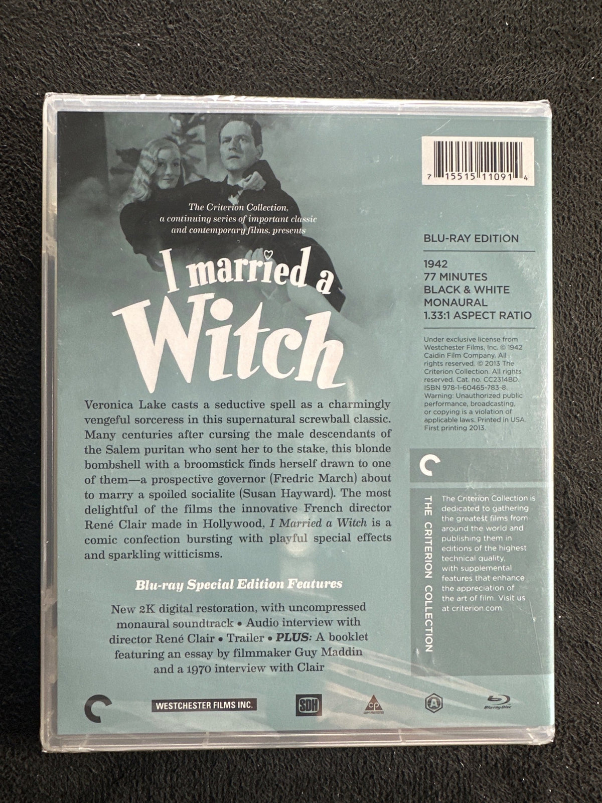 I Married a Witch (Blu-ray, Criterion Collection, Special Edition, NEW/Sealed)