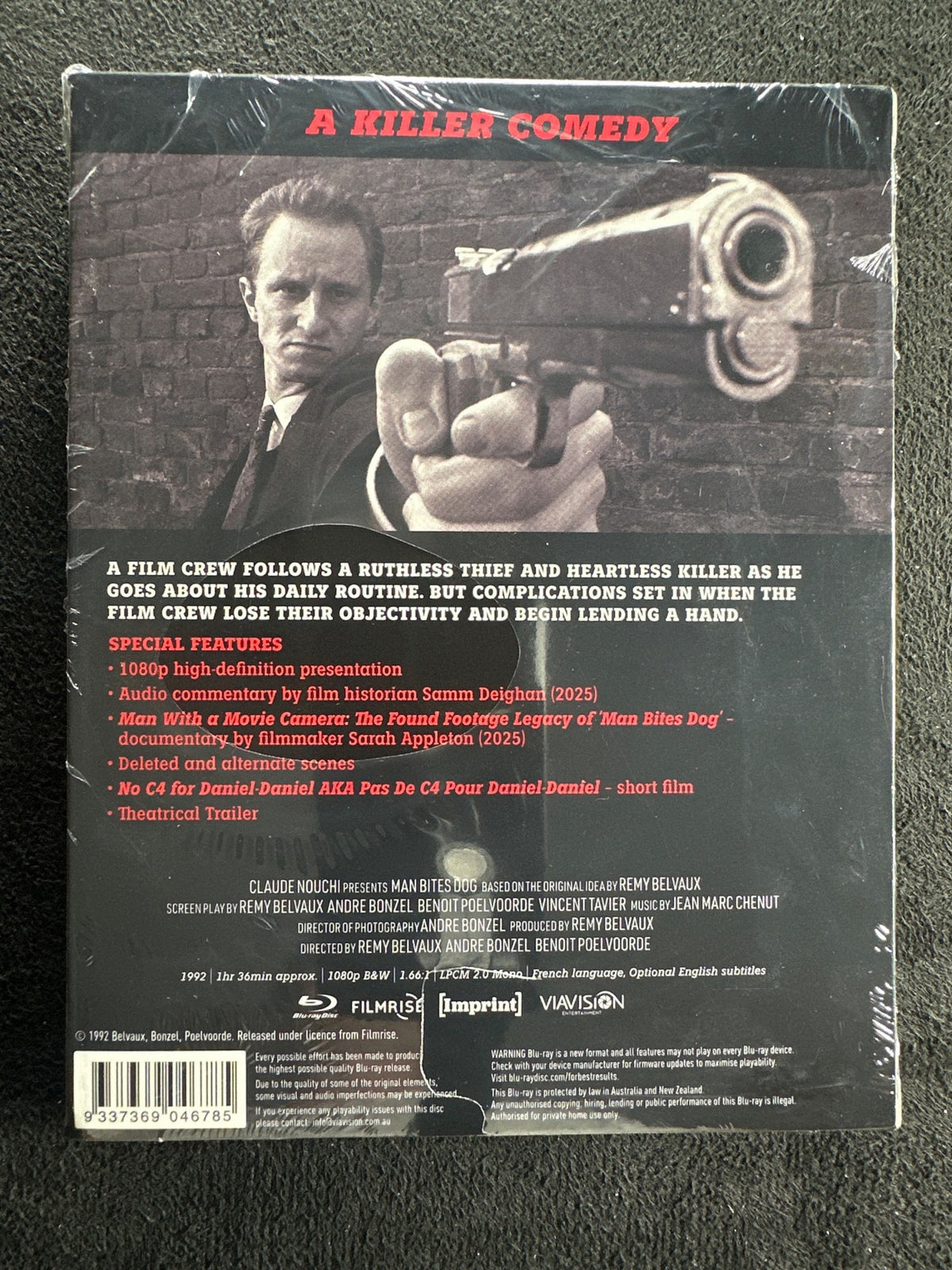 Man Bites Dog (Blu-ray, Imprint, Slipcase 90's Classic, NEW/Sealed)