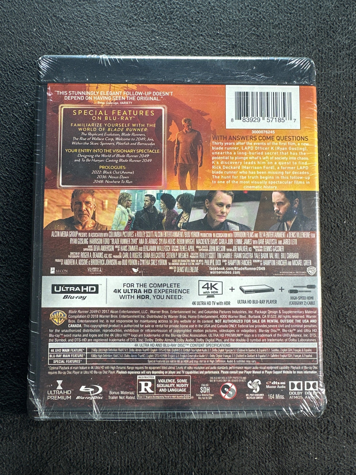 Blade Runner 2049 (4K Ultra HD Alcon, Warner Bros, Sealed)