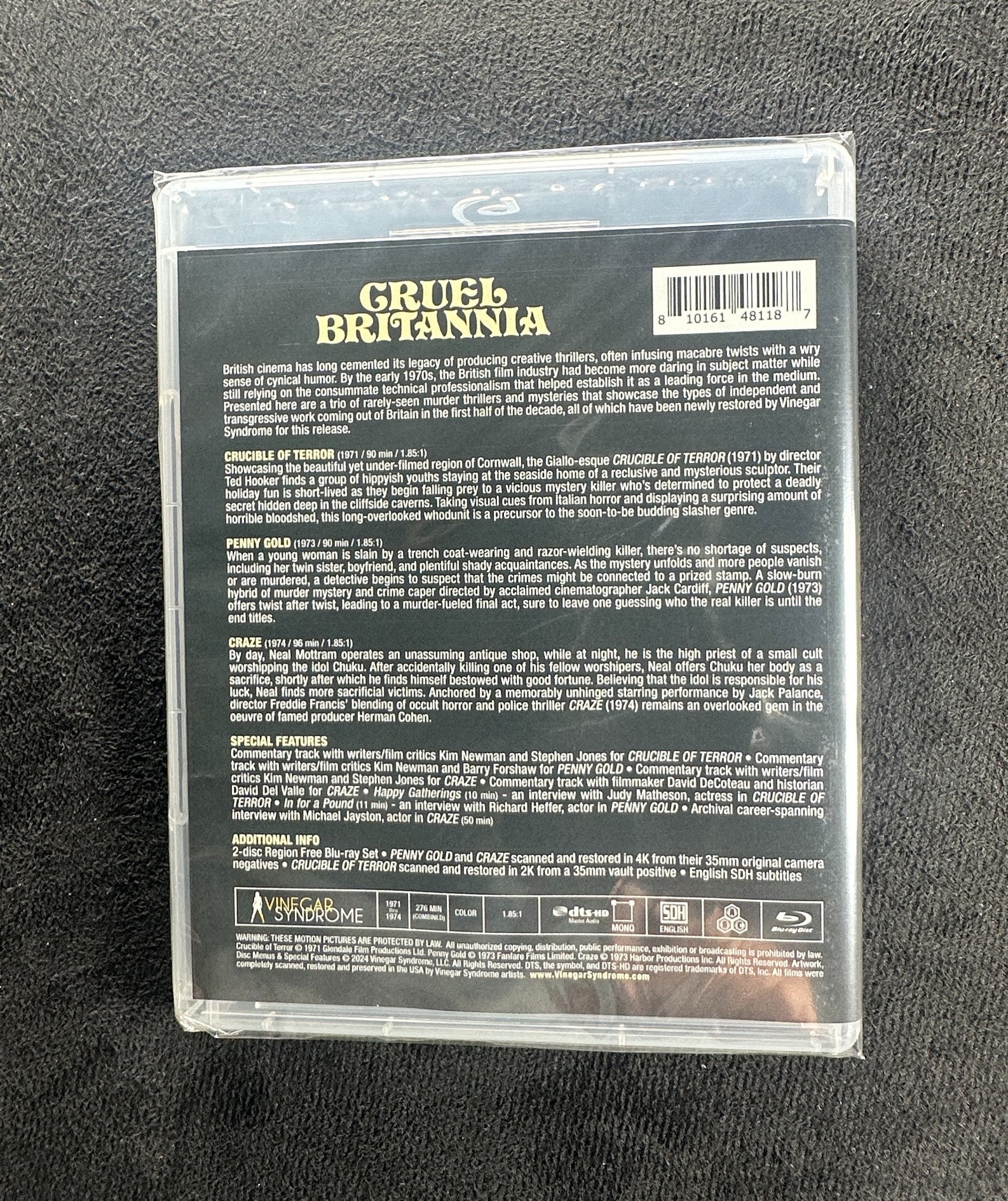 Cruel Britannia: Three Killer Thrillers From the UK (Blu-ray, Vinegar Syndrome,