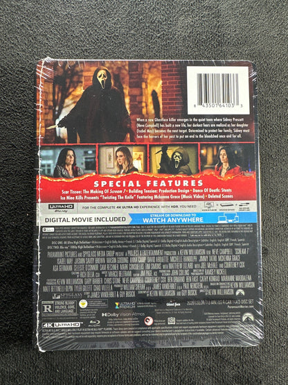 Scream 7 (4K Ultra HD, Universal, Steelbook, Widescreen, NEW/Sealed)