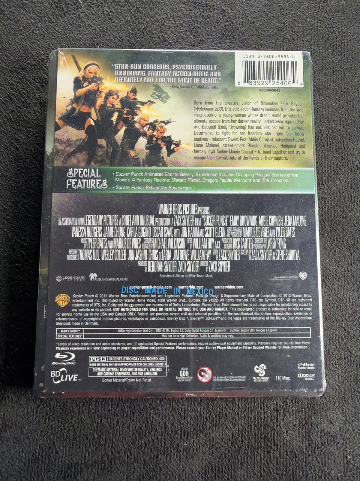 Sucker Punch (Blu-ray, Warner Bros., Steelbook, Best Buy, NEW/Sealed)