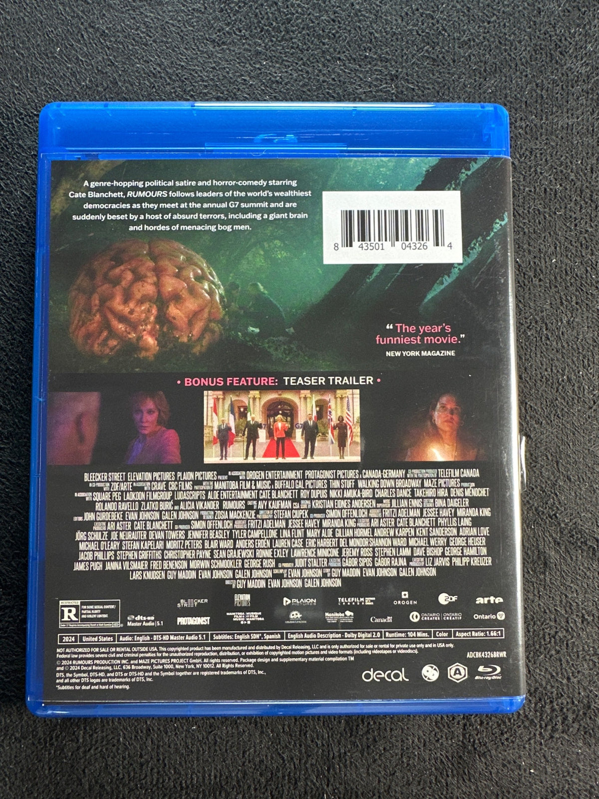 Rumours (Blu-ray, Decal Releasing, 2024 Classic, Widescreen)