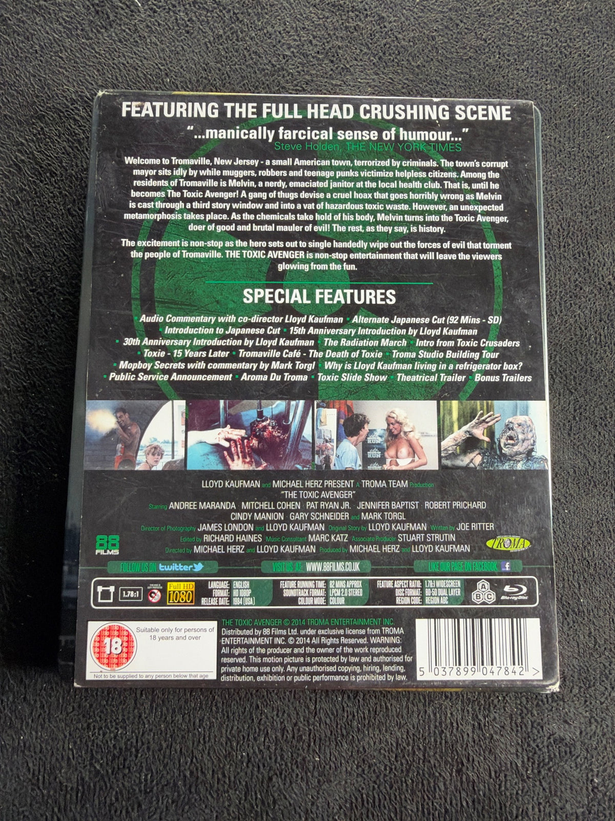 The Toxic Avenger (Blu-ray, 88 Films, Steelbook, Region Free)