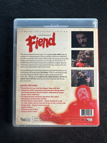 Fiend (Blu-ray, Rare Slipcover, Massacre Video, 80's Classic Horror)