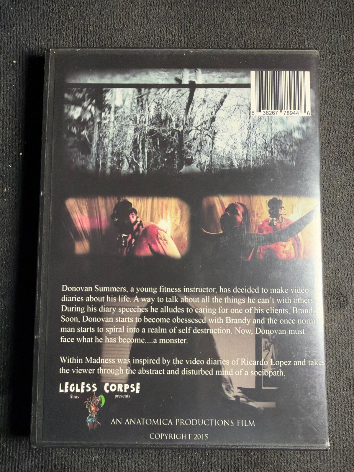 Within Madness (DVD, Anatomica Production, 2015 Obscure Horror, Rare)