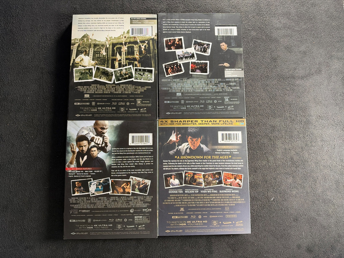 Ip Man Part 1-4 (4K Ultra HD, All Has Slipcovers, Classic Series, Widescreen)
