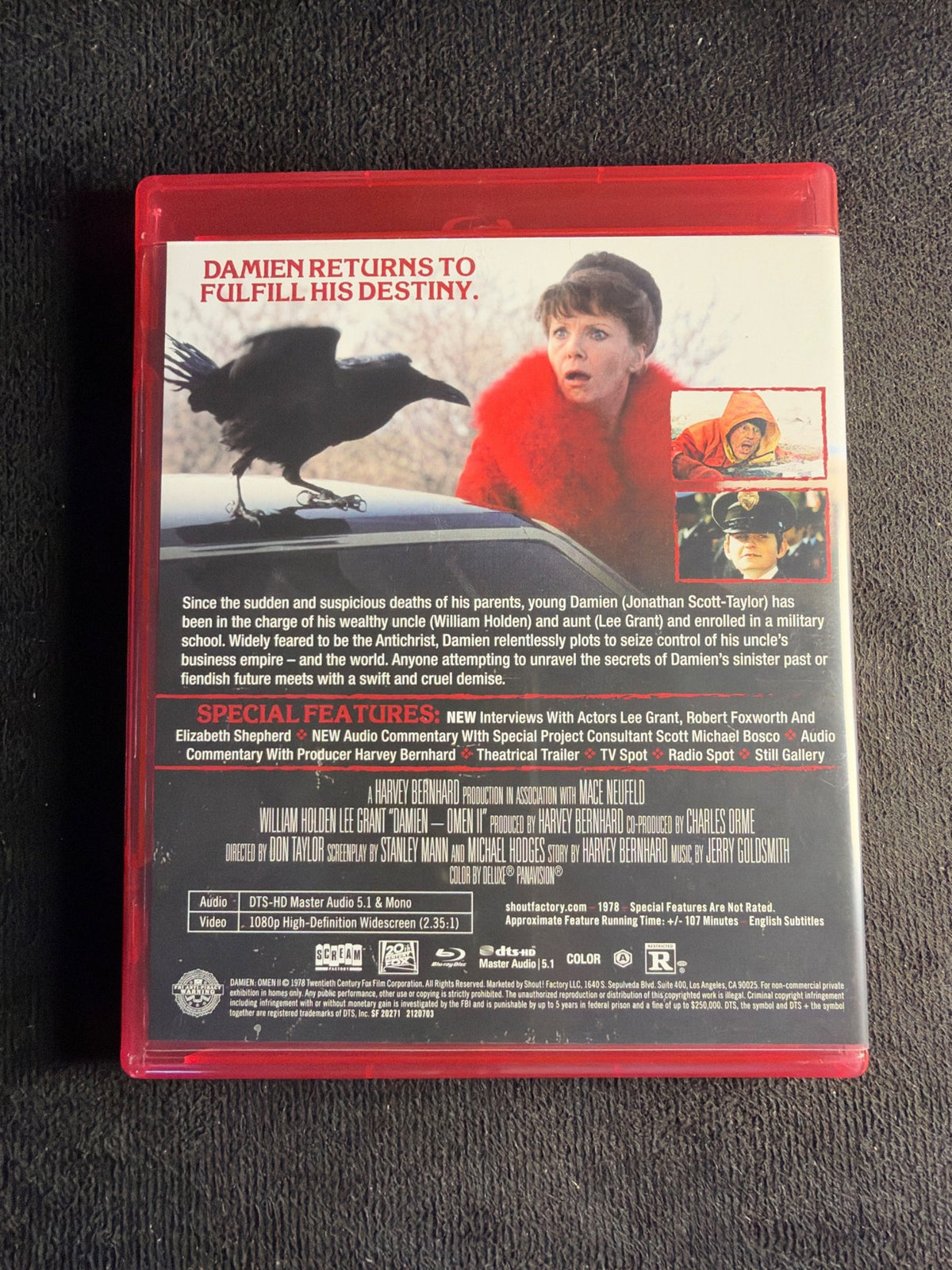 Damien - Omen II (Blu-ray, Scream Factory, 70's Classic Horror, Widescreen)