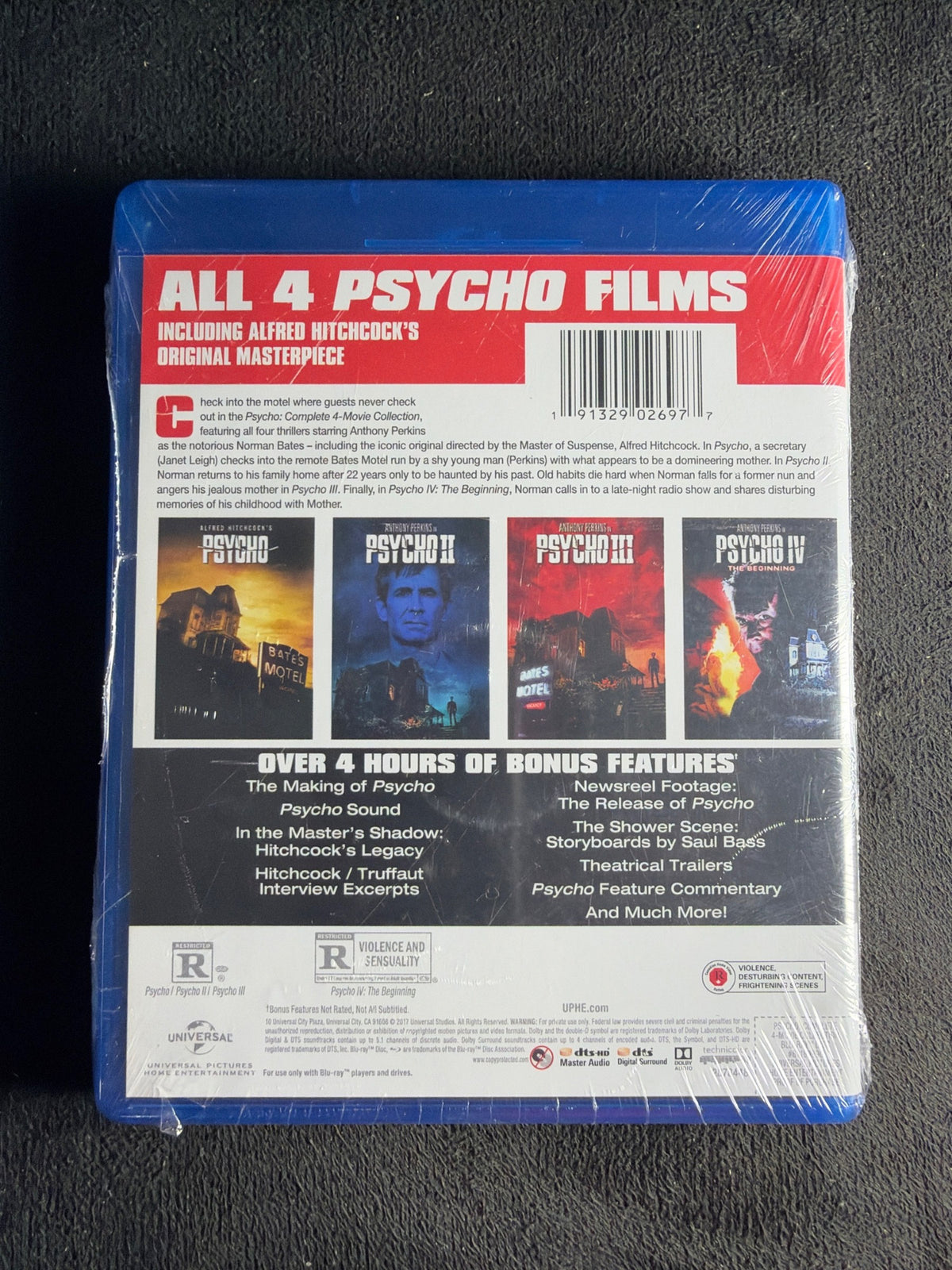 Psycho: Complete 4-Movie Collection (Blu-ray, Universal, NEW/Sealed)