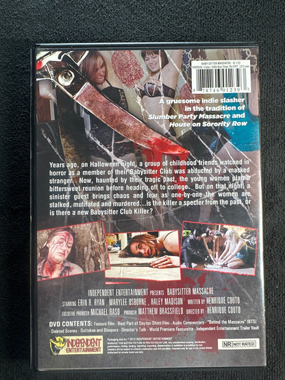Babysitter Massacre (DVD, Independent Entertainment, Signed X2)