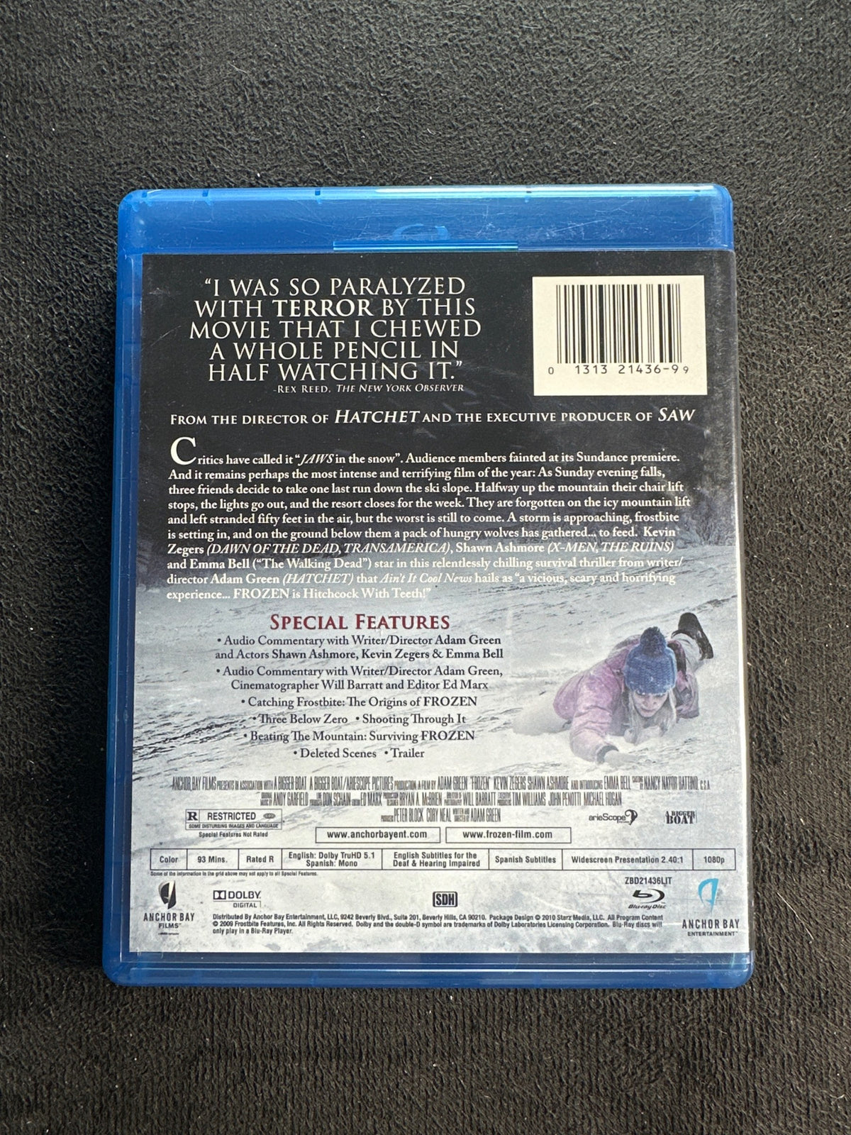 Frozen (Blu-ray, Anchor Bay, 2010 Classic Horror, Widescreen)