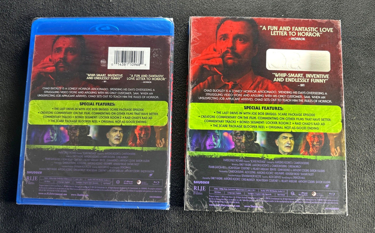 Scare Package (Blu-ray, RLJE Films, Slipcover, Shutter Horror, NEW/Sealed)