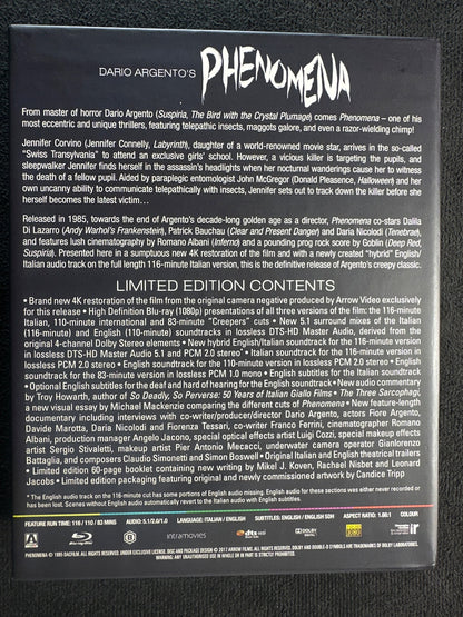 Phenomena (Blu-ray, Arrow Video, Limited Edition, Region B)