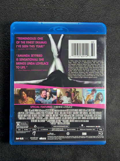 Lovelace (Blu-ray, Anchor Bay, 2013 Classic, Widescreen, Amanada Seyfied)