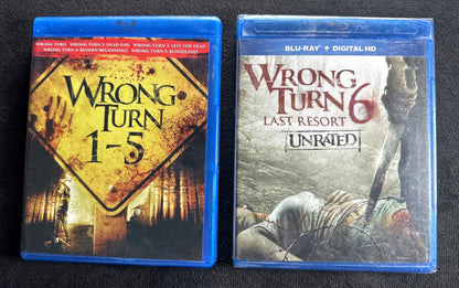 Wrong Turn 1-5 Collection & Wrong Turn 6 (Blu-ray, Classic Horror, No Digitals)