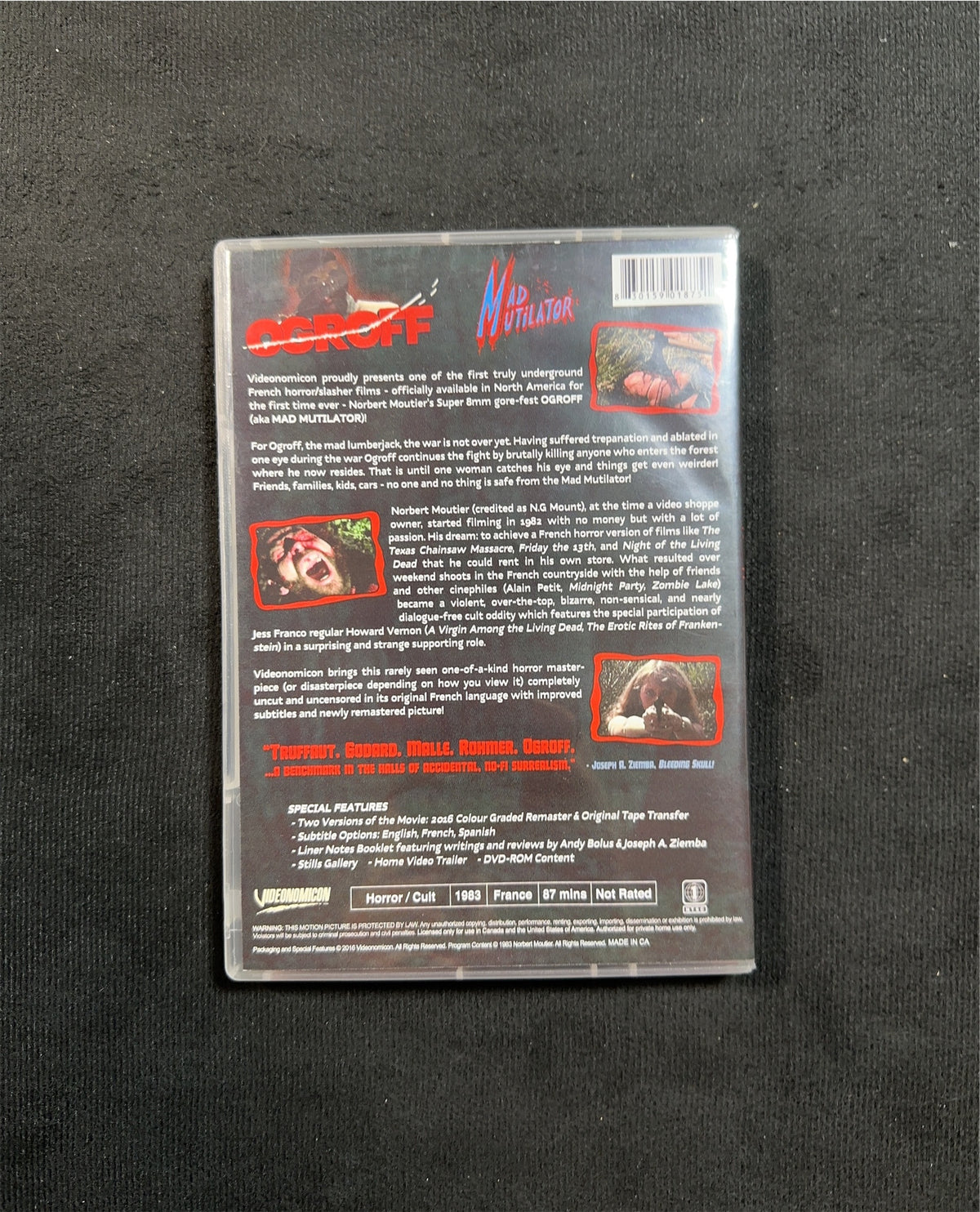 Ogroff (DVD, Videonomicon, 80's Obscure Horror, Very Rare)