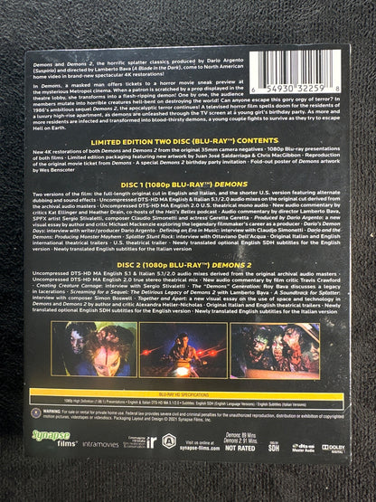 Demons I & II (Blu-ray, Synapse Films, Slipcover, Special Ed, NEW/Sealed)