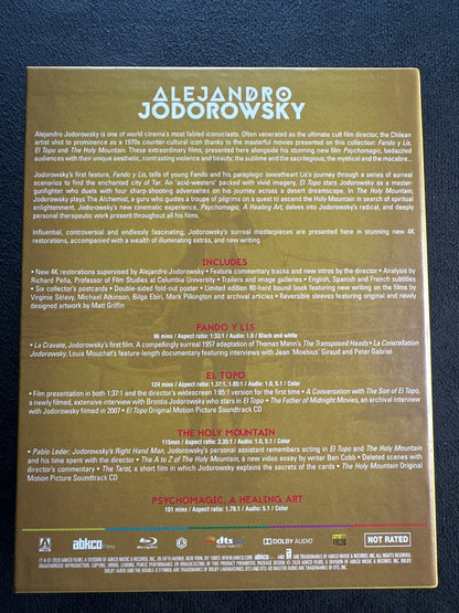 Alejandro Jodorowsky Collection (Blu ray, Arrow Video, Limited Ed, US Release)