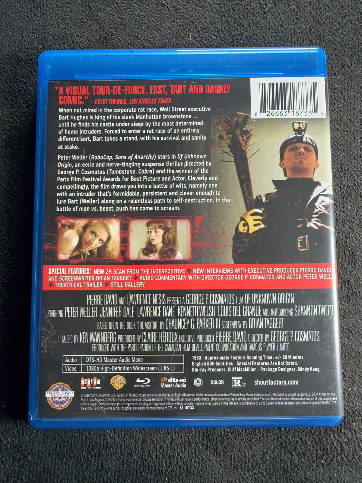 Of Unknown Origin (Blu-ray, Scream Factory, 80's Horror Classic)
