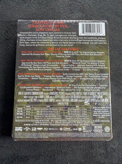 Army of Darkness (4K UHD, Shout! Factory, Steelbook, NEW/Sealed)