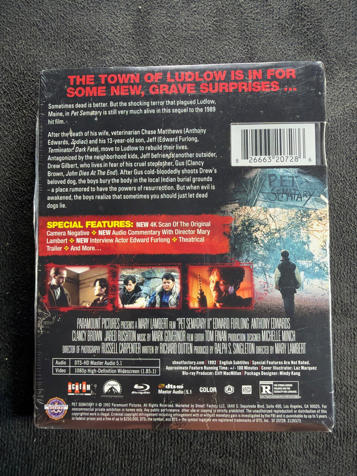 Pet Sematary Two  (Blu-ray, Scream Factory, Slipcover, NEW/Sealed)