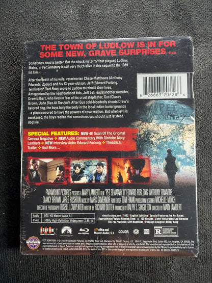 Pet Sematary Two  (Blu-ray, Scream Factory, Slipcover, NEW/Sealed)