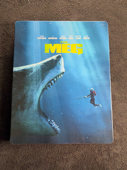 The Meg (4K UHD, Warner Bros, Steelbook, Classic Shark Horror, No Digital)