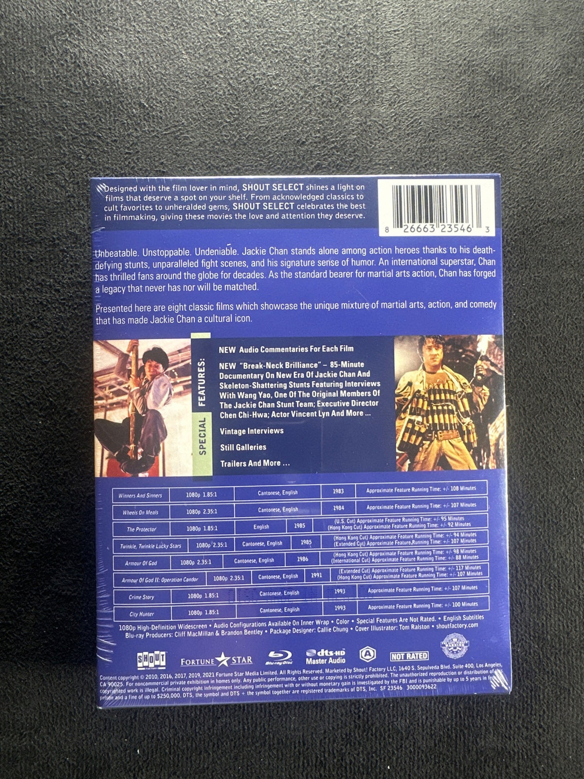 The Jackie Chan Collection Vol. 2 (1983-1993) (Blu-ray, Shout! Factory, NEW)
